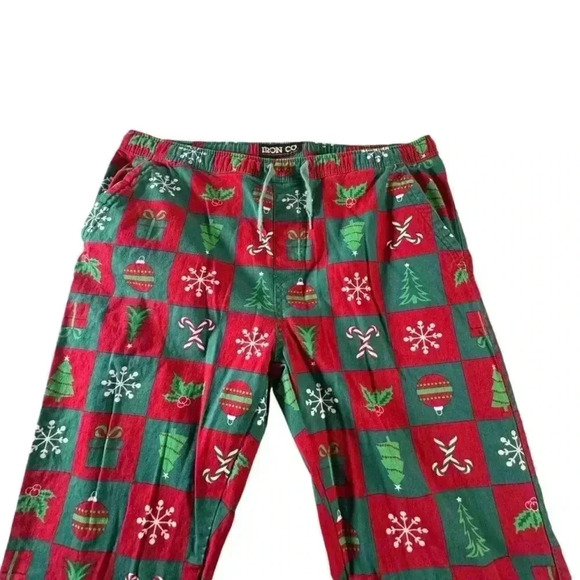 Iron Co. Christmas Holiday Jogger Pants Men’s Large Tapered - Picture 3 of 15